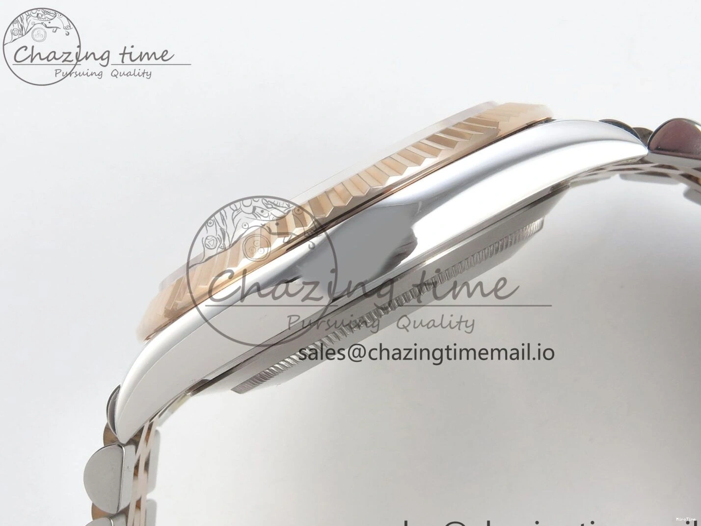 MiroTime 0202 DateJust 41 126331 SS RG ARF 1:1 Best Edition Brown Stick Dial on Jubilee Bracelet SH3235 (Weighted) TopPick 196